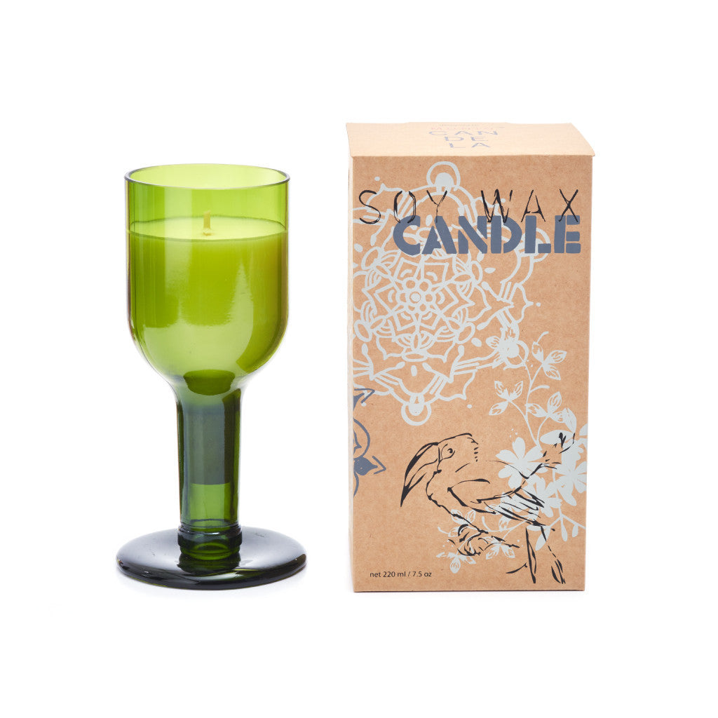 GINGER TANGO NECK WINE BOTTLE CANDLE