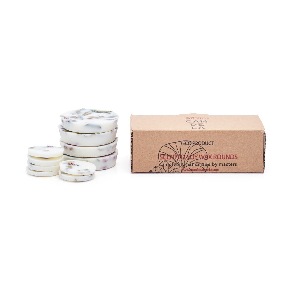 ASHBERRIES & BILBERRY LEAVES SCENTED SOY WAX ROUNDS